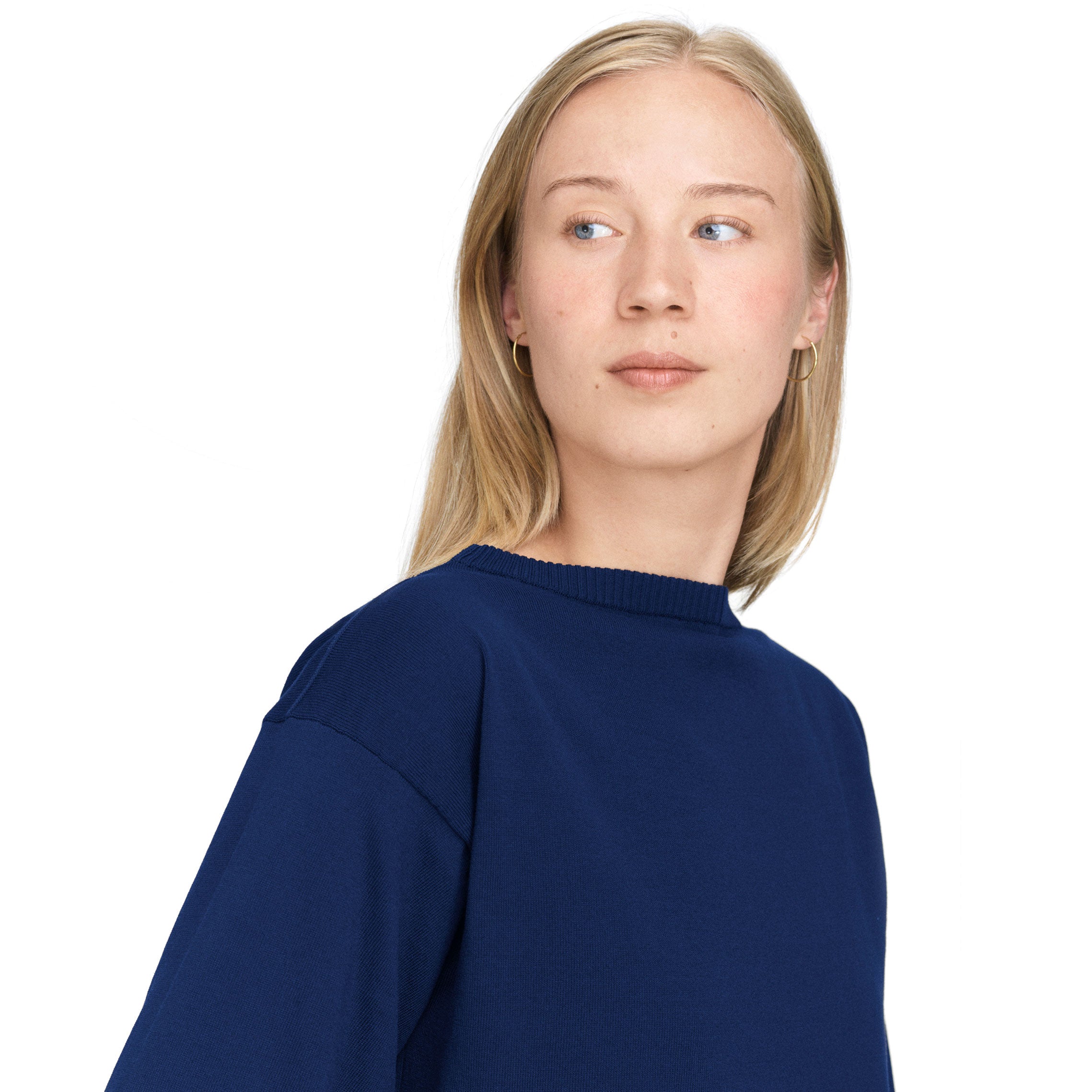 Boatsman Raw Cotton/Royal Blue Stripe